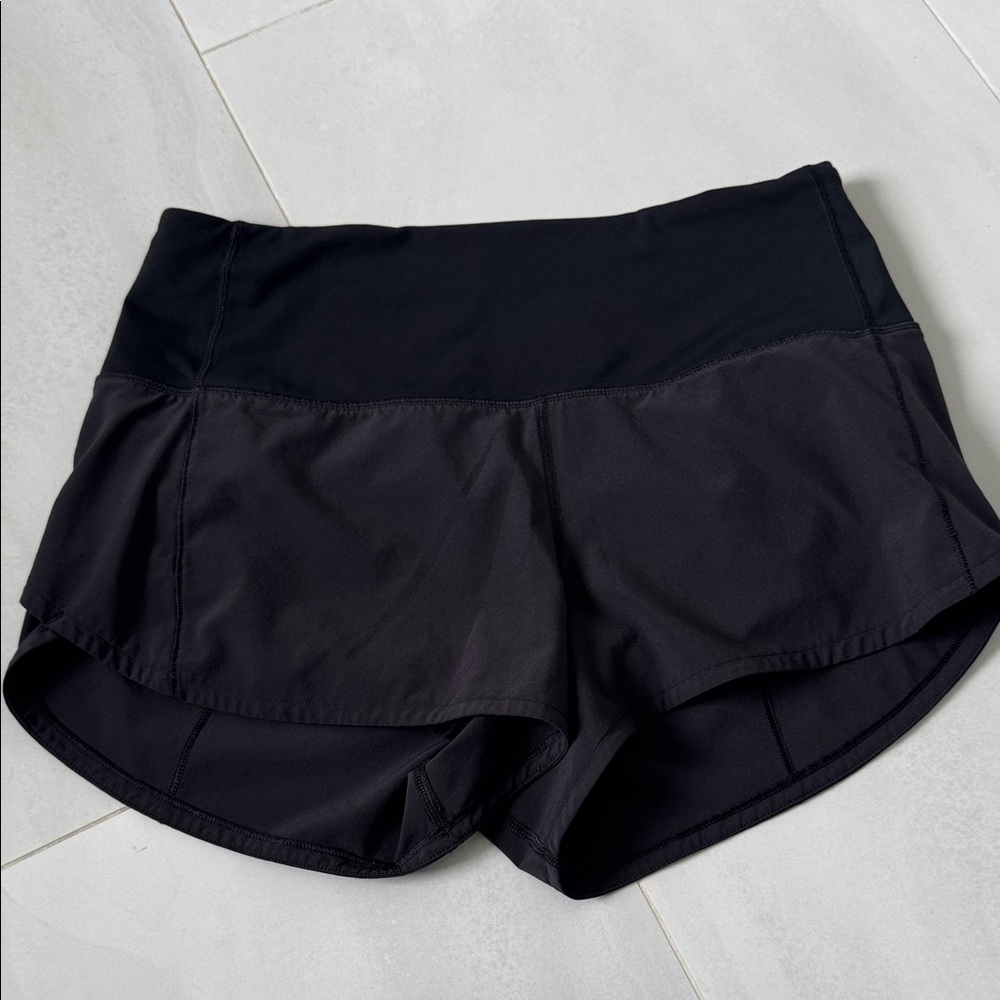 Lululemon high waisted black speed short